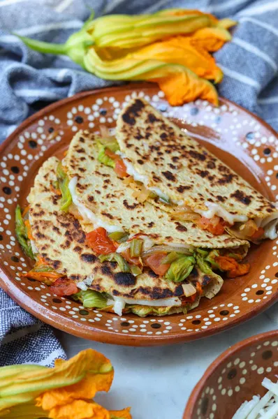 Quesadilla de Flor de Calabaza La Mexicana Restaurant & Grocery