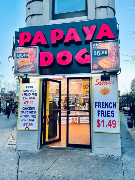 menu of Papaya Dog