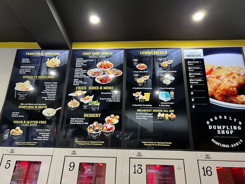 menu of Brooklyn Dumpling Shop