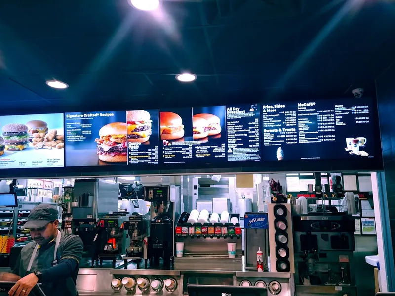 menu of McDonald's