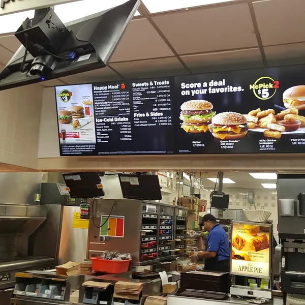 menu of McDonald's