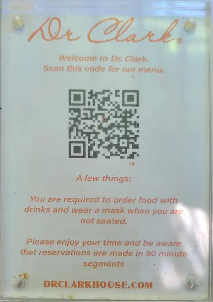 menu of Dr. Clark