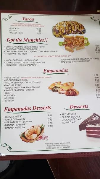 menu of Angie's Breakfast Spot