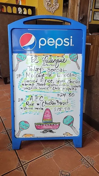 menu of El Palenque Mexican Grill