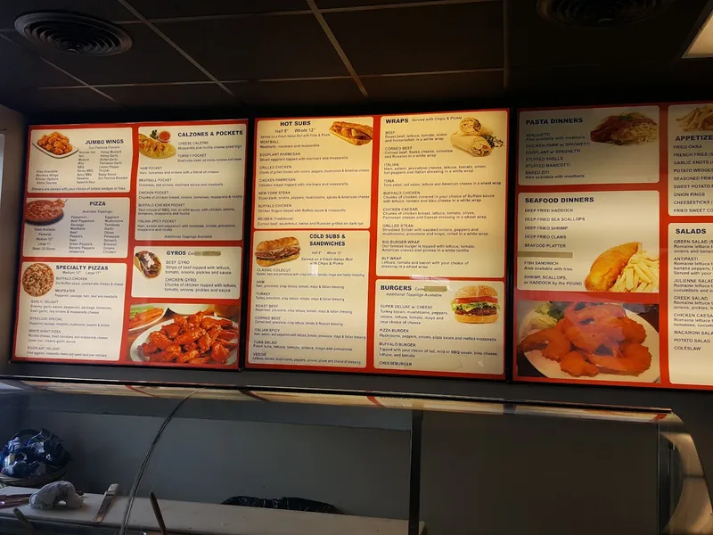 menu of South Side Wings