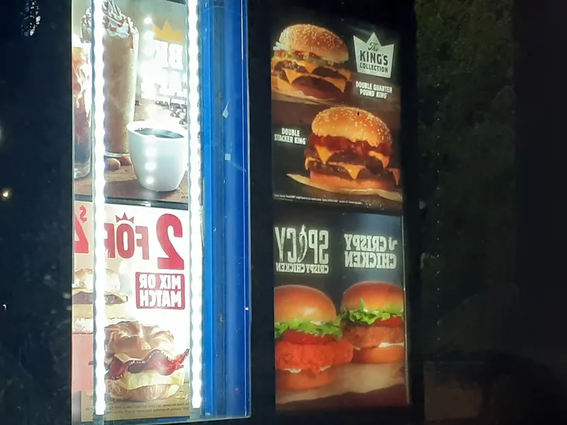 menu of Burger King