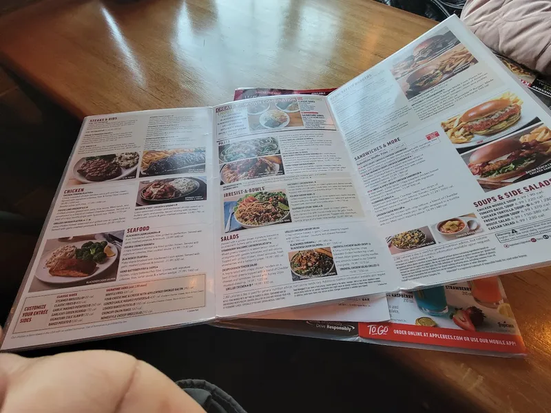 menu of Applebee's Grill + Bar