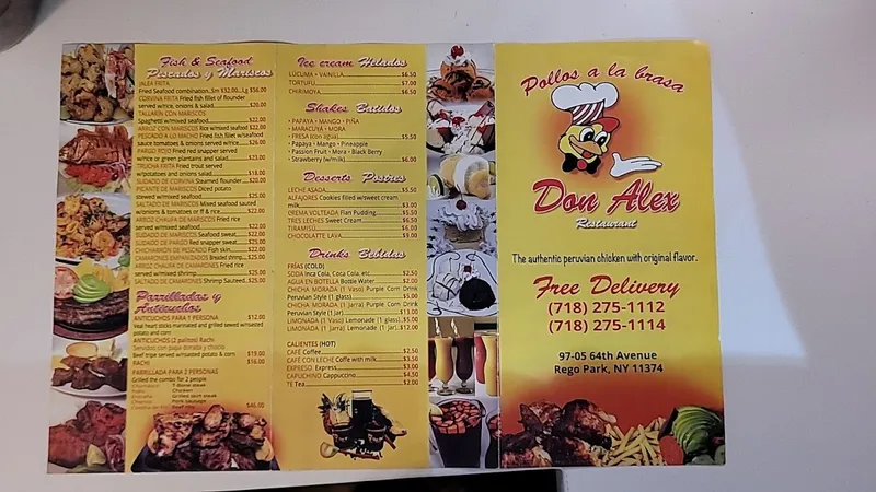 menu of Don Alex