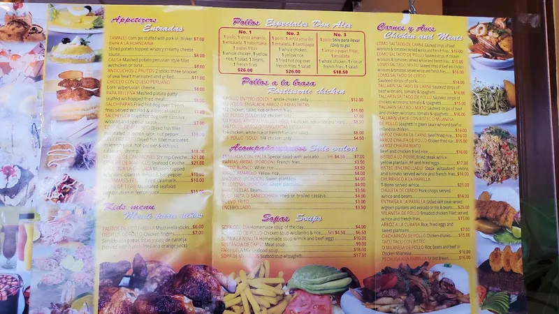 menu of Don Alex