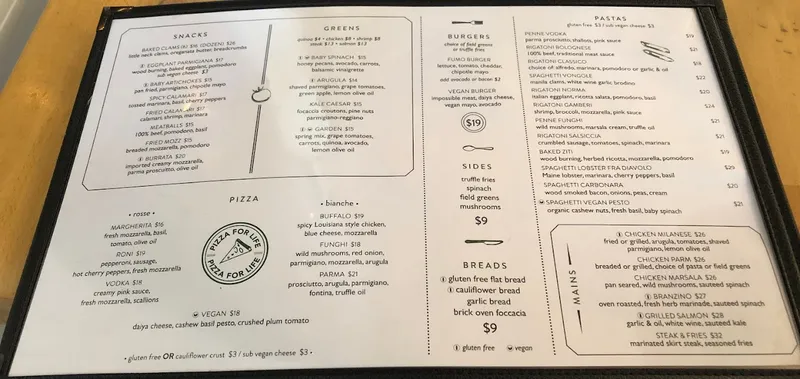 Menu Fumo Upper West Side