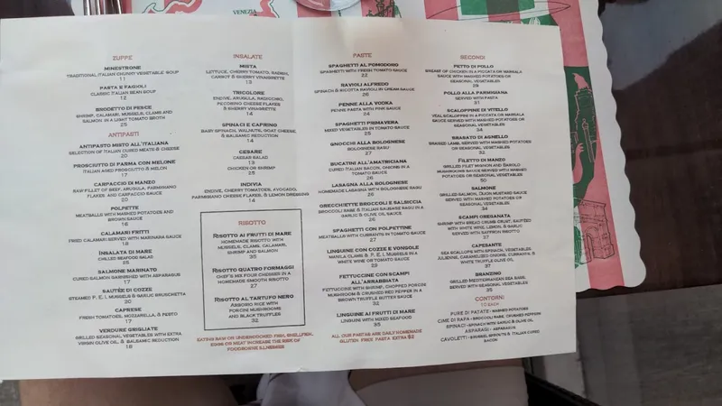 Menu Il Violino