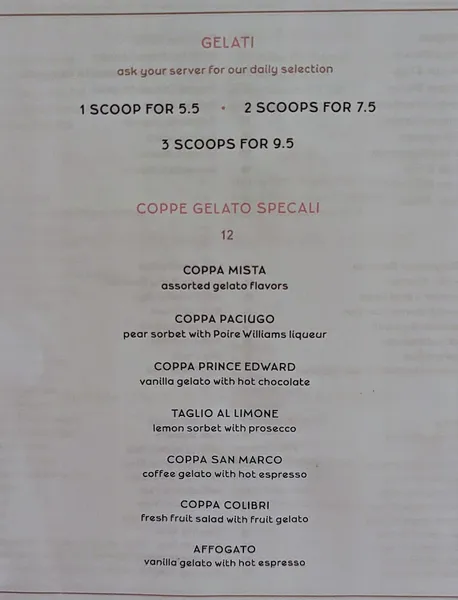 Menu Sant Ambroeus West Village