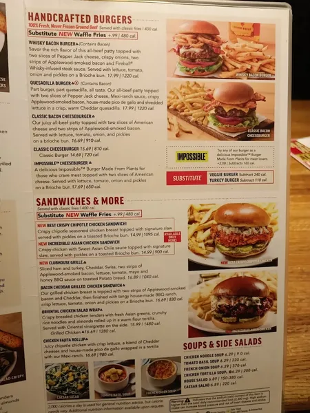 menu of Applebee's Grill + Bar