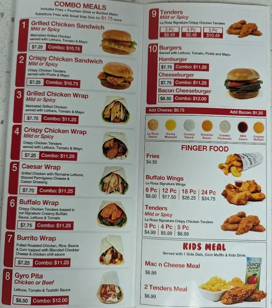 menu of La Rosa Chicken & Grill - Victory Boulevard