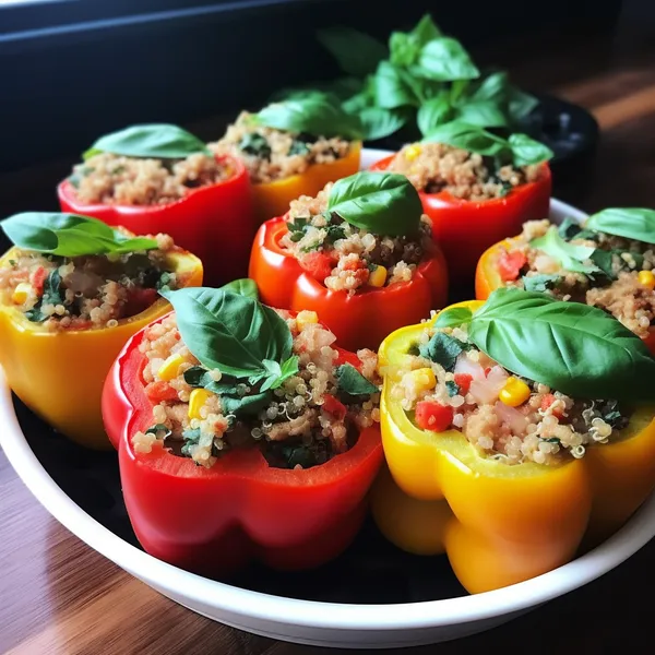 Quinoa Stuffed Bell Peppers Birch Baked Gluten Free