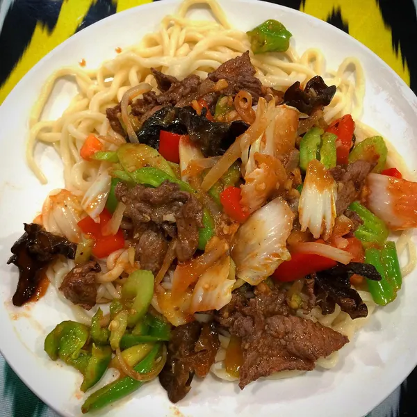 Hand-Pulled Noodles with Beef Nurlan Uyghur Restaurant