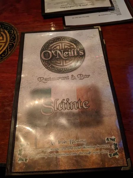 Menu O'Neill's