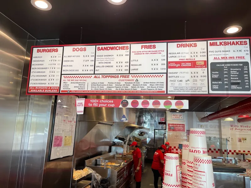 Menu Five Guys