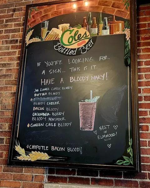 menu of Cole's