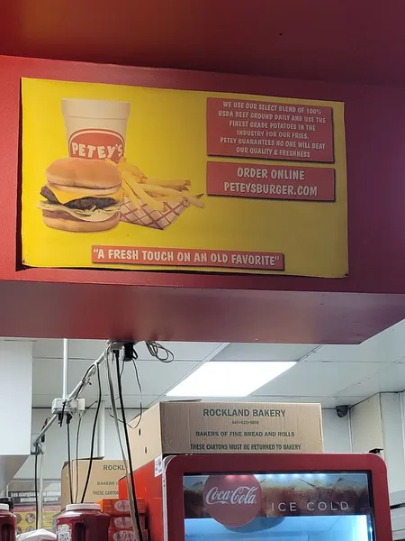 menu of Petey’s Burger