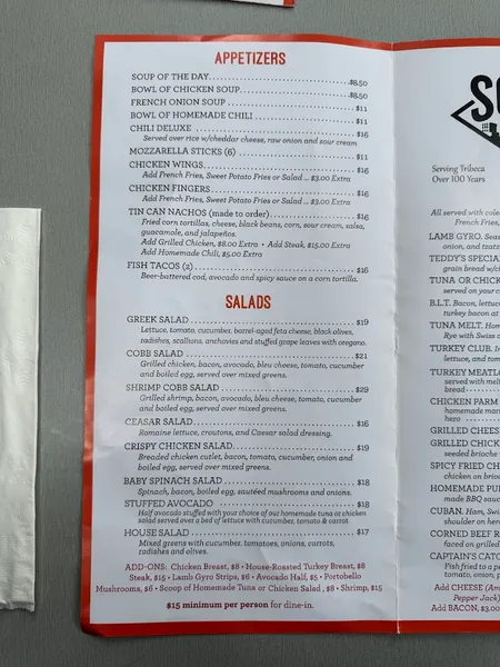 menu 1 of Square Diner