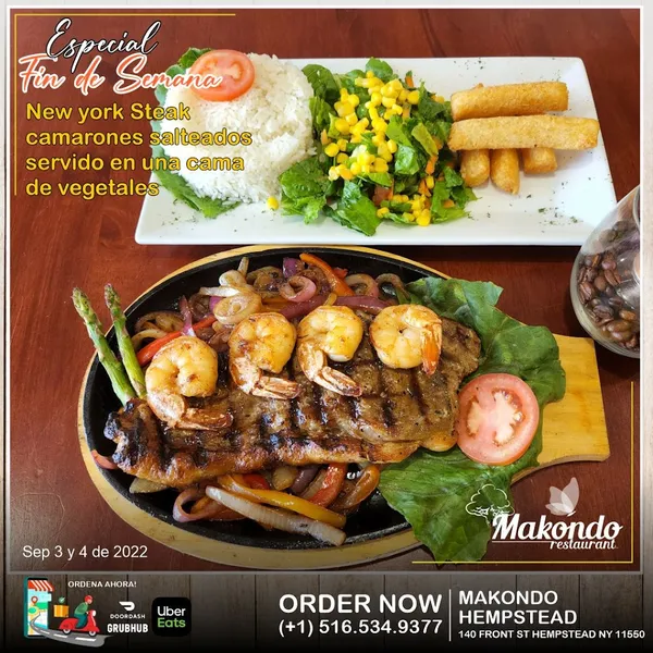 menu of Makondo Restaurant Hempstead