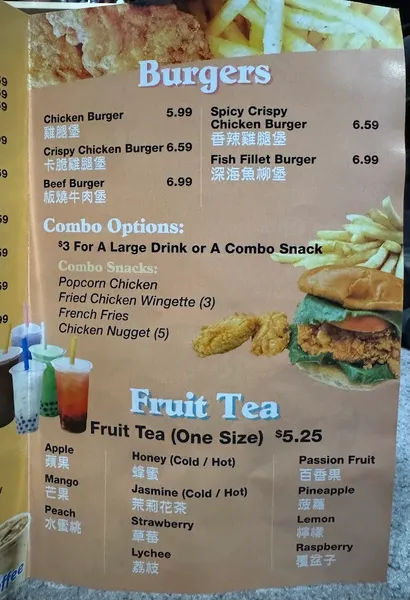 menu of Chick N' Burger