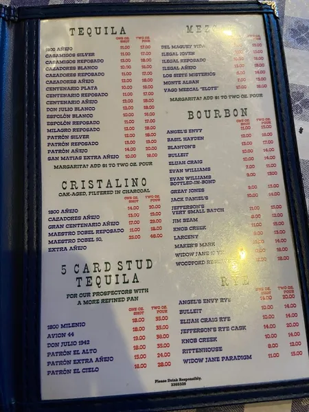 menu of Cowgirl