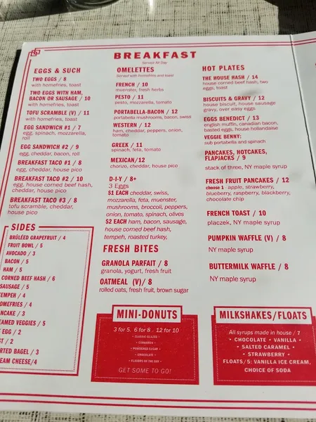 menu of Swan Street Diner