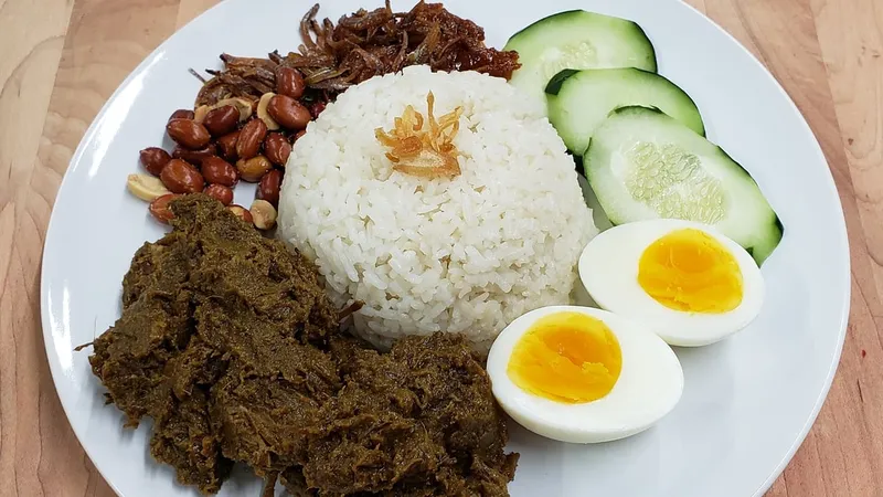 Lemak Rice with Beef Rendang Lemak Kitchen