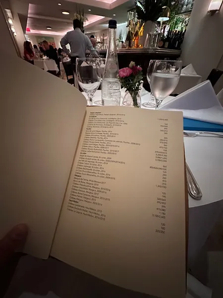 menu of Le Bilboquet