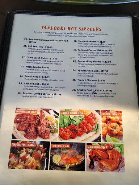 menu of Jassi's Fine Indian Cuisine