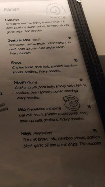 menu of Za-Ya