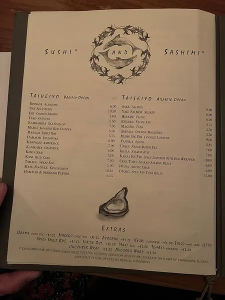 menu of Blue Ribbon Sushi Bar & Grill - Columbus Circle