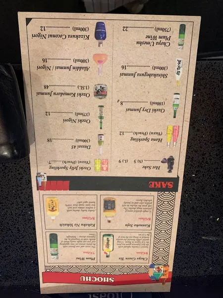 menu of Nara Sushi