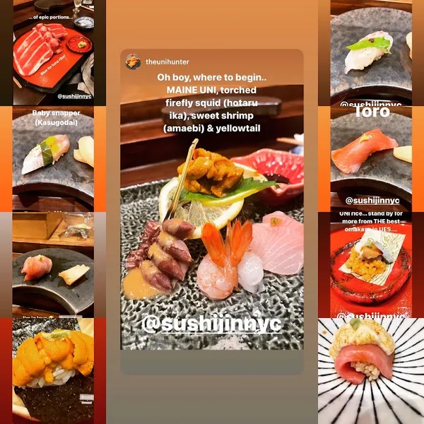 menu of Sushi jin