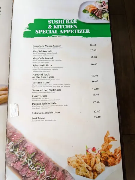 menu of Ko Sushi