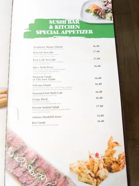 menu of Ko Sushi