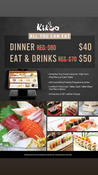 menu of Kikoo Sushi