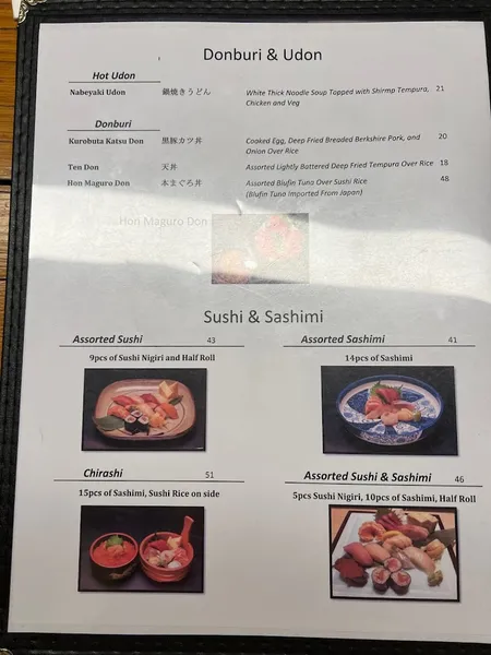 menu of ISE Restaurant