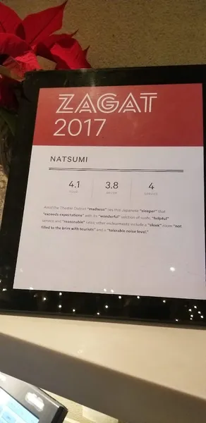 menu of Natsumi