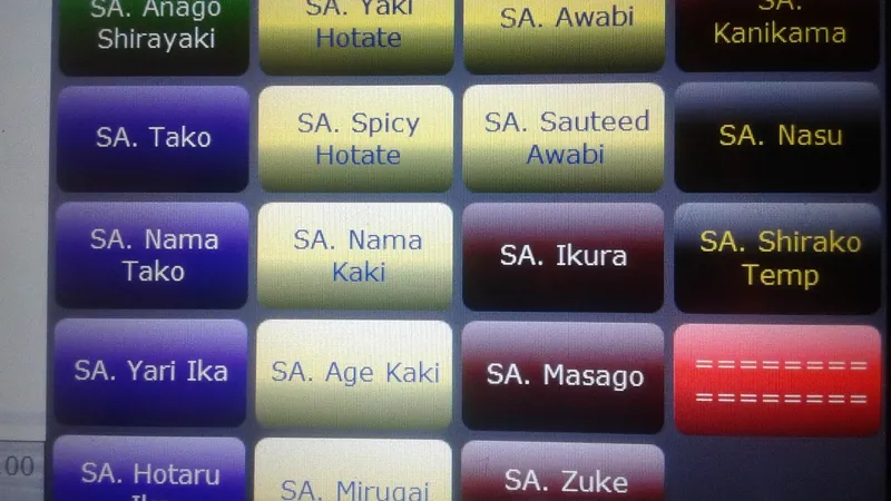 menu of Sushi Seki Times Square