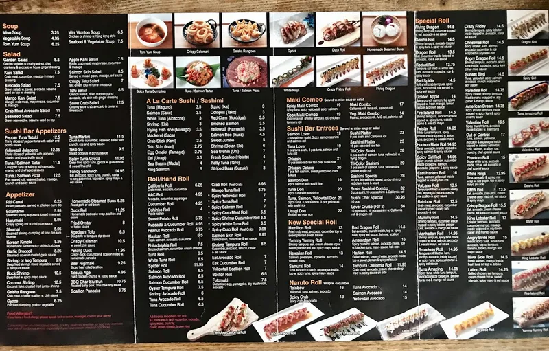 menu of Geisha