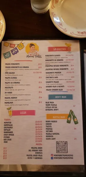 menu of Maria's Bistro Mexicano