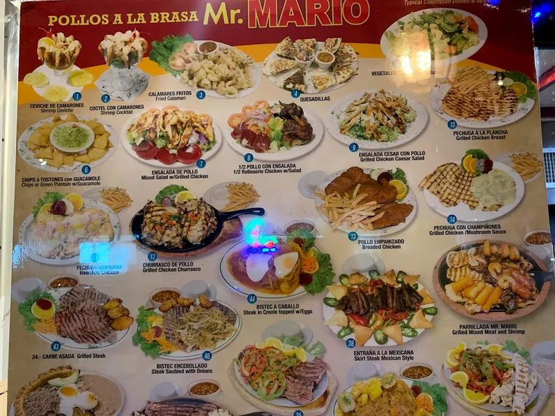 menu of Mr. Mario Pollos a la Brasa