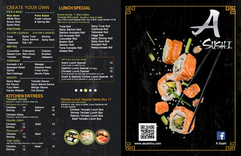 menu of A Sushi