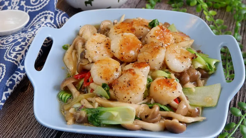 Sauteed Scallops Kim's Kitchen Chinese Takeout