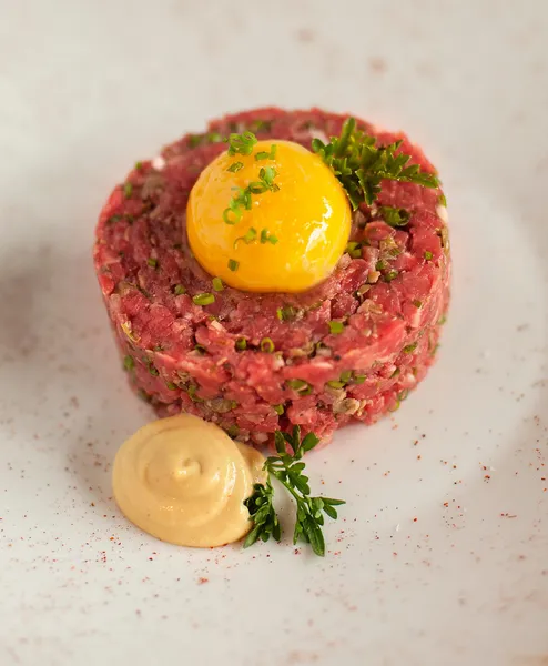 Traditional steak tartare Manny’s Bistro