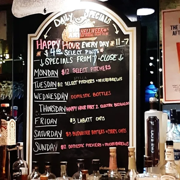 menu of Marshall Street Bar and Grill