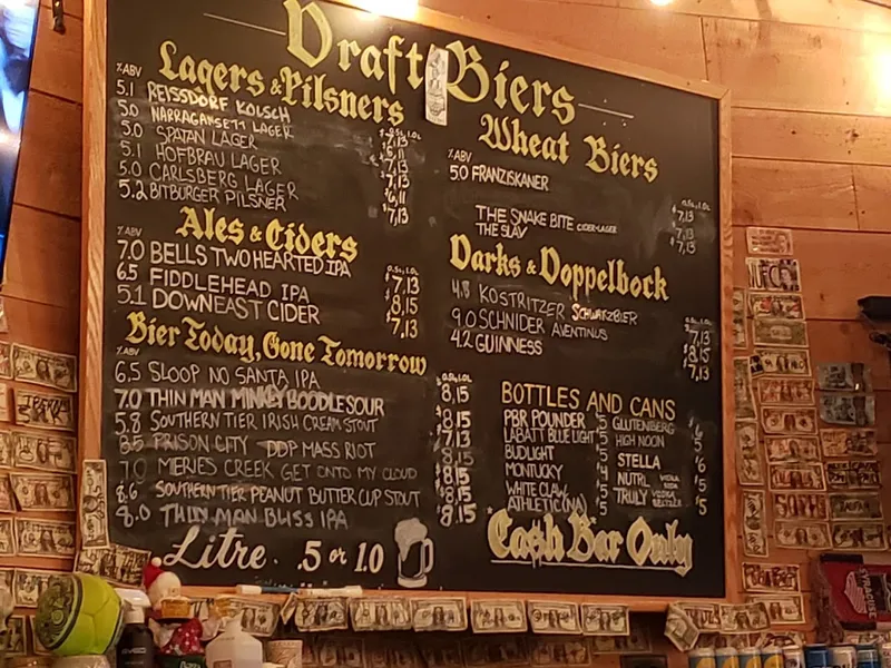 menu of Wolff's Biergarten